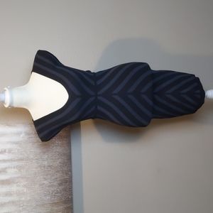NWT MaxStudio Blue and Black striped Bodycon dress